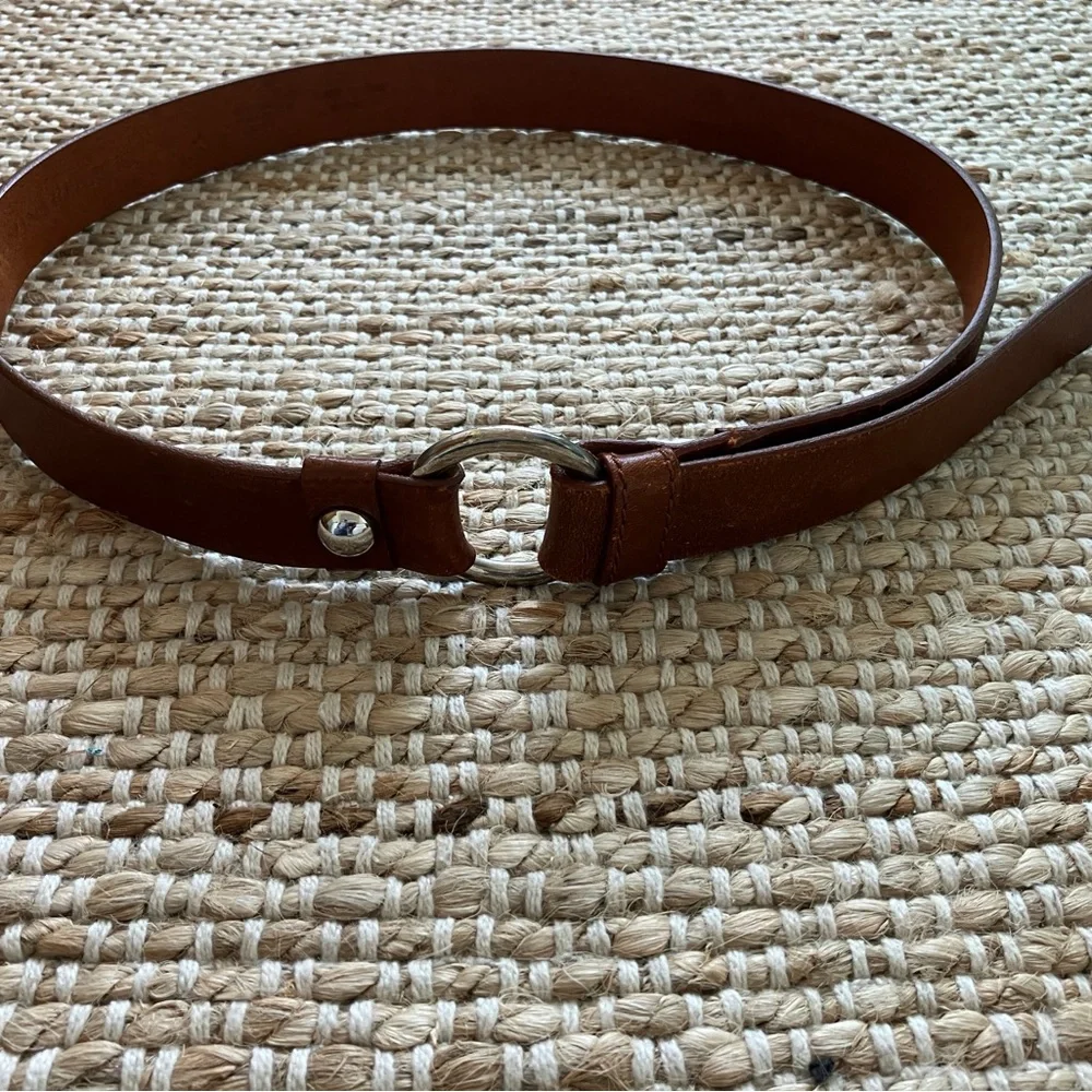 Classic Brown Leather O-Ring Belt